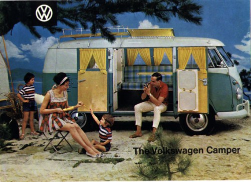 Another classic illustrative campervan advertisement.